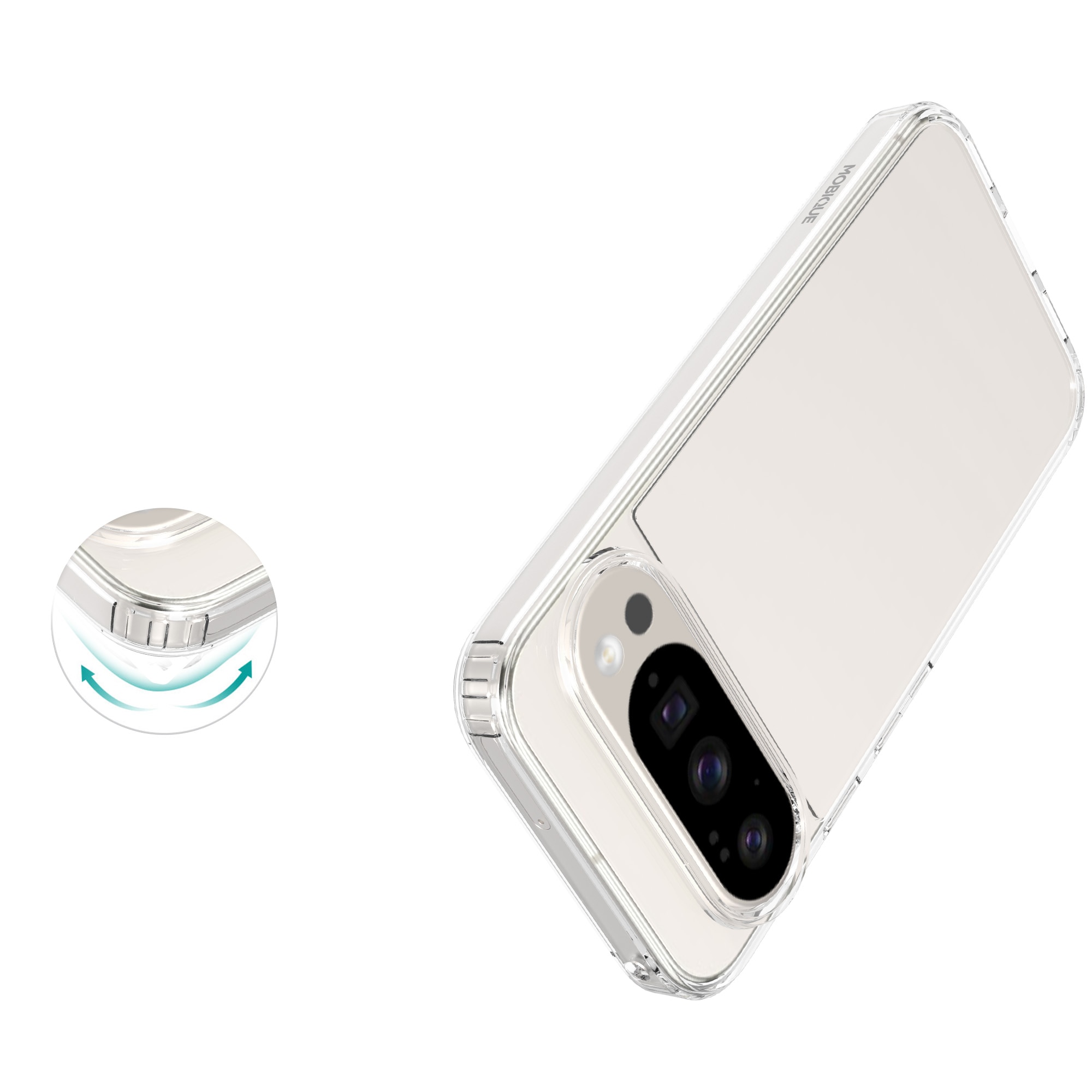 Hybriddeksel Google Pixel 10 Gjennomsiktig