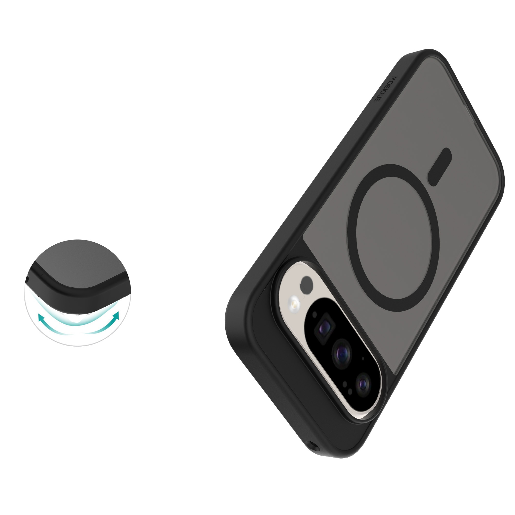 Magnetic Hybrid Deksel Google Pixel 10 Frosted Black