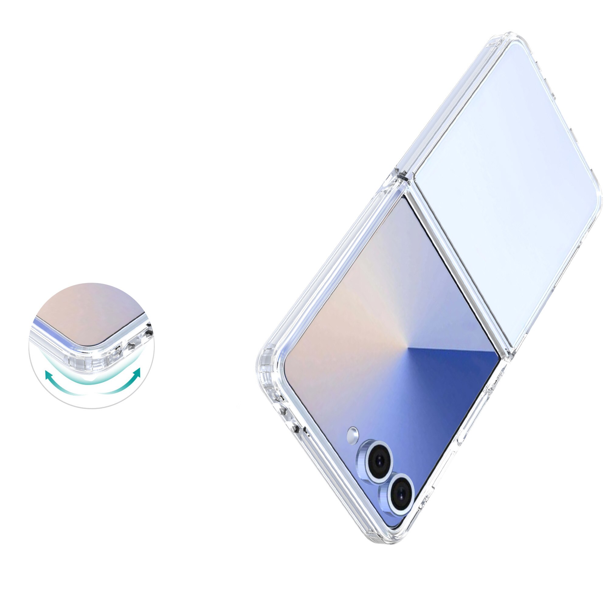 Hybriddeksel Samsung Galaxy Z Flip 7 gjennomsiktig