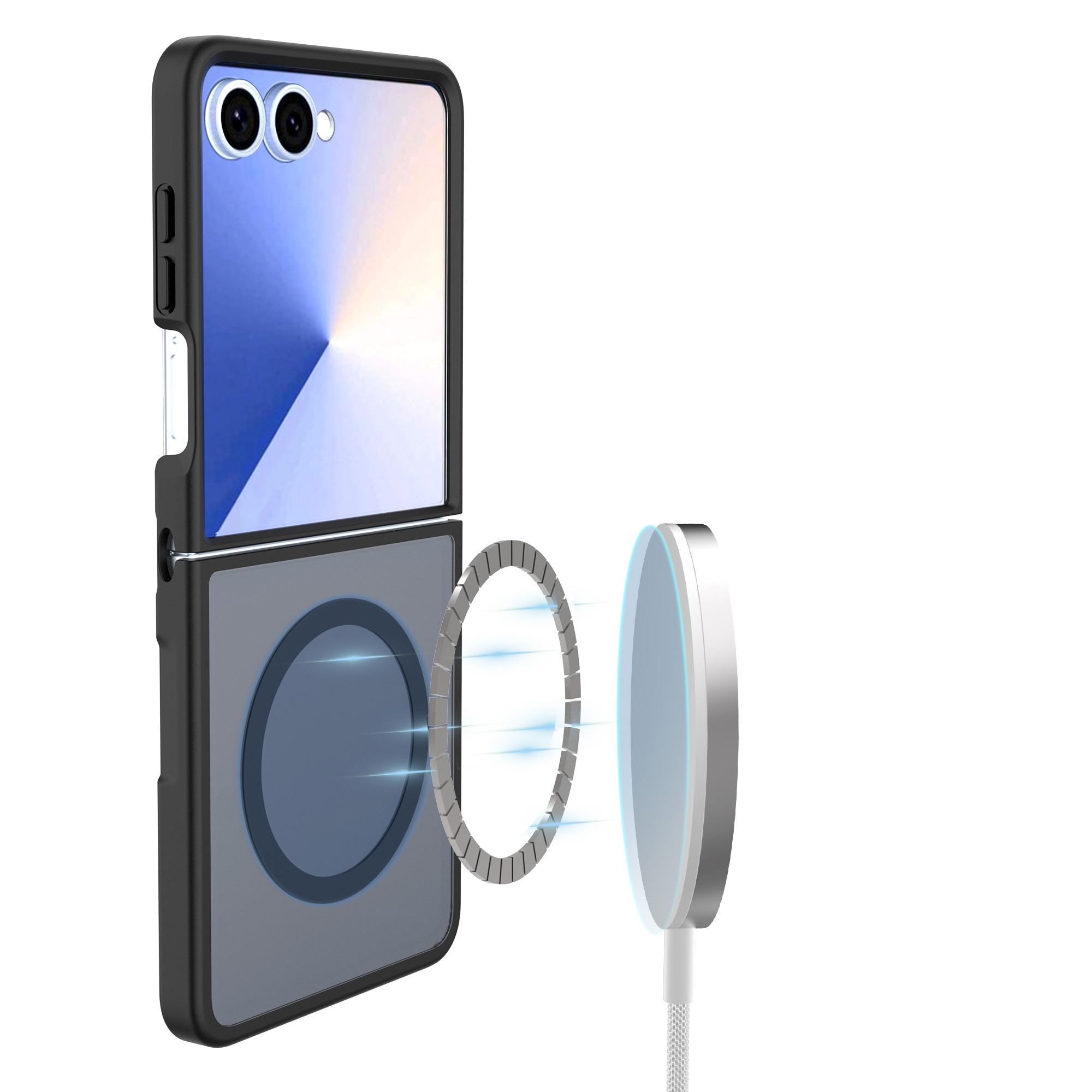 Magnetic Hybrid Deksel Samsung Galaxy Z Flip 7 Frosted Black