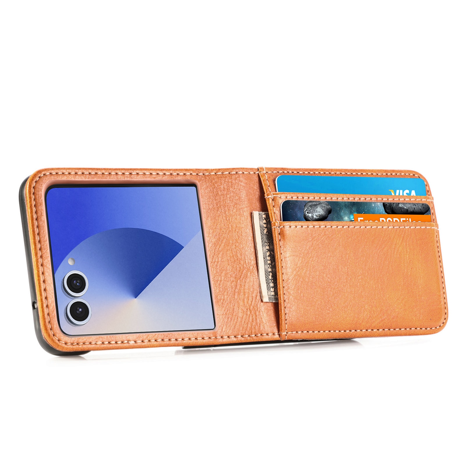 Mobilveske Samsung Galaxy Z Flip 7 Cognac