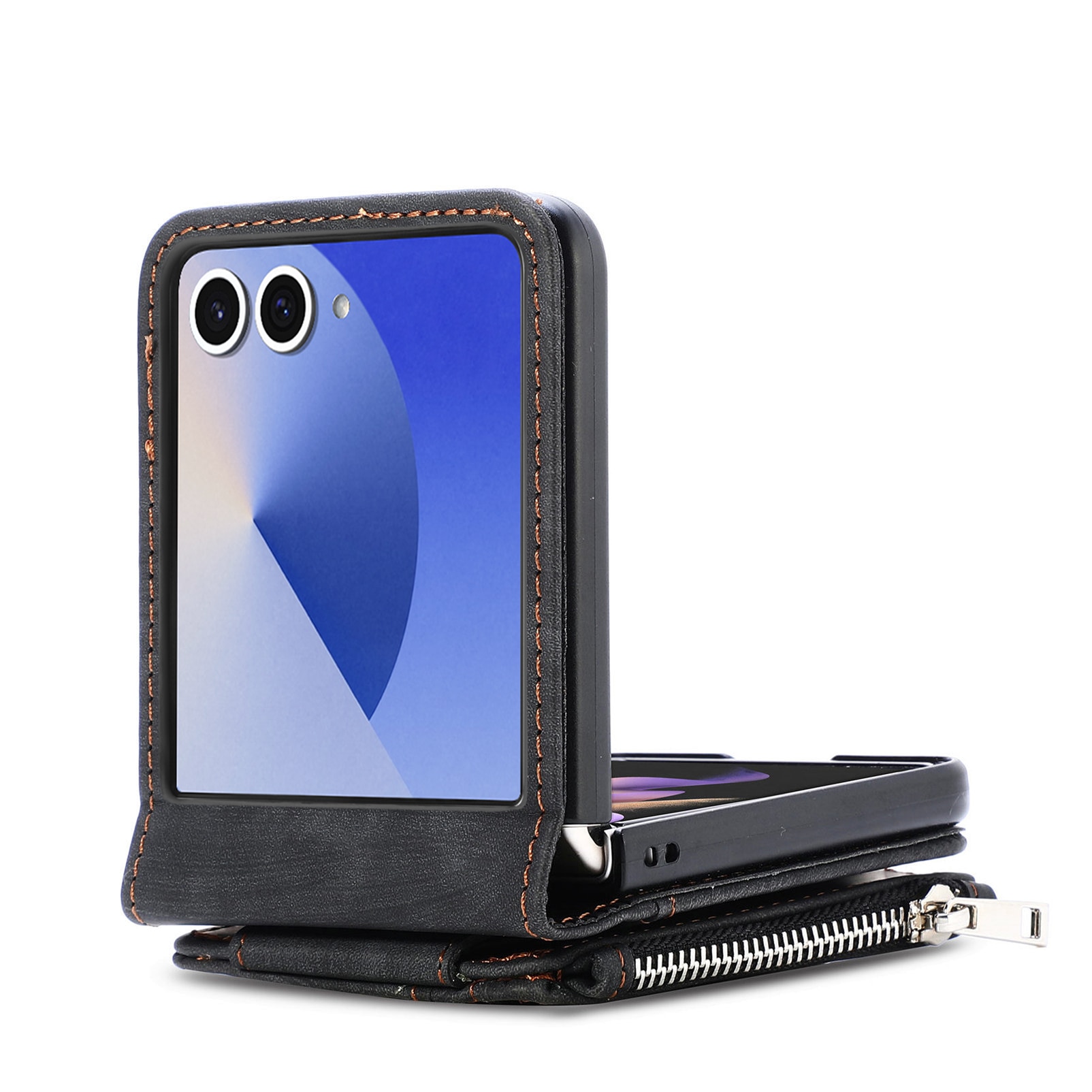 Mobilveske Multi-slot Zipper Samsung Galaxy Z Flip 7 Svart