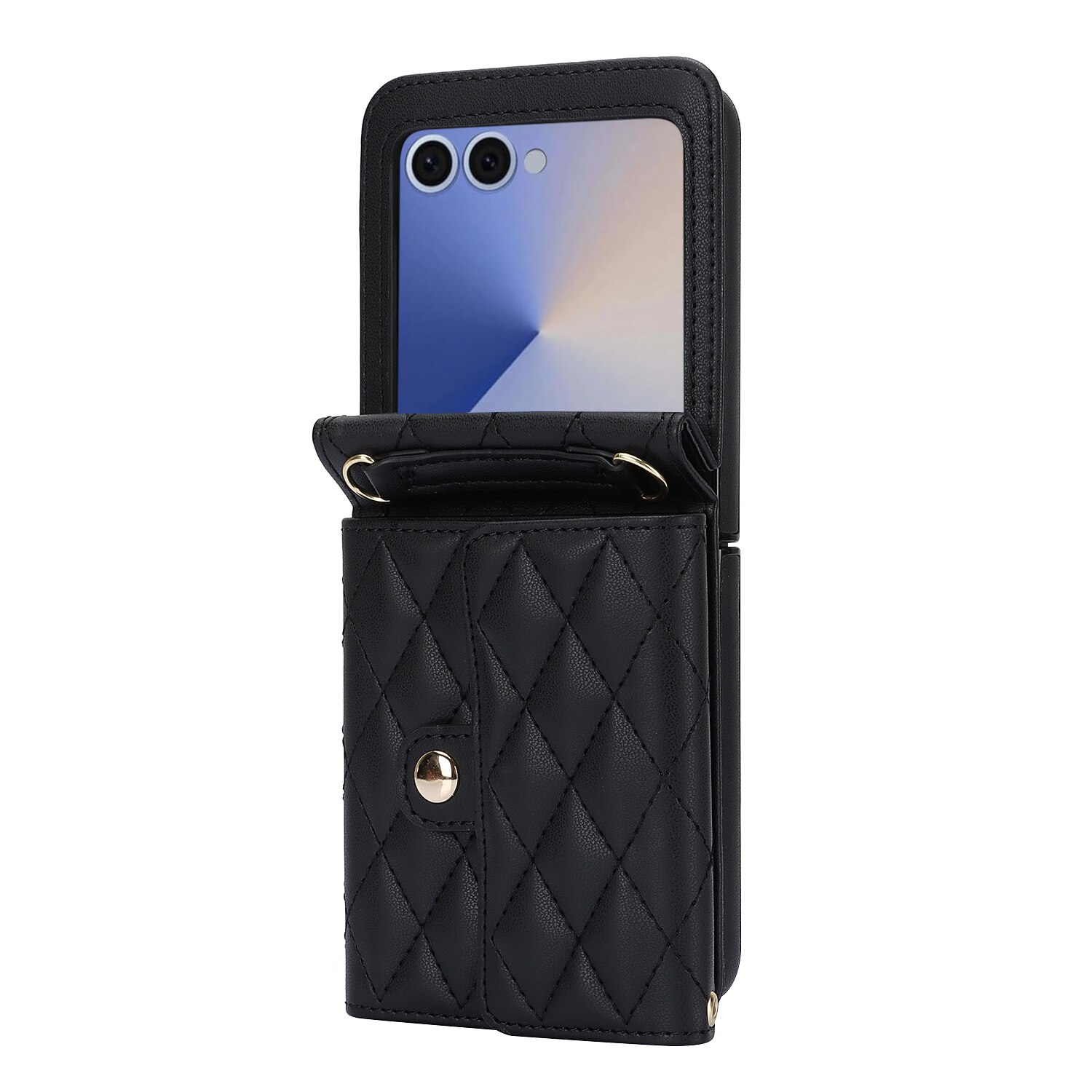 RFID blocking Lommebokveske Samsung Galaxy Z Flip 7 Quilted Svart