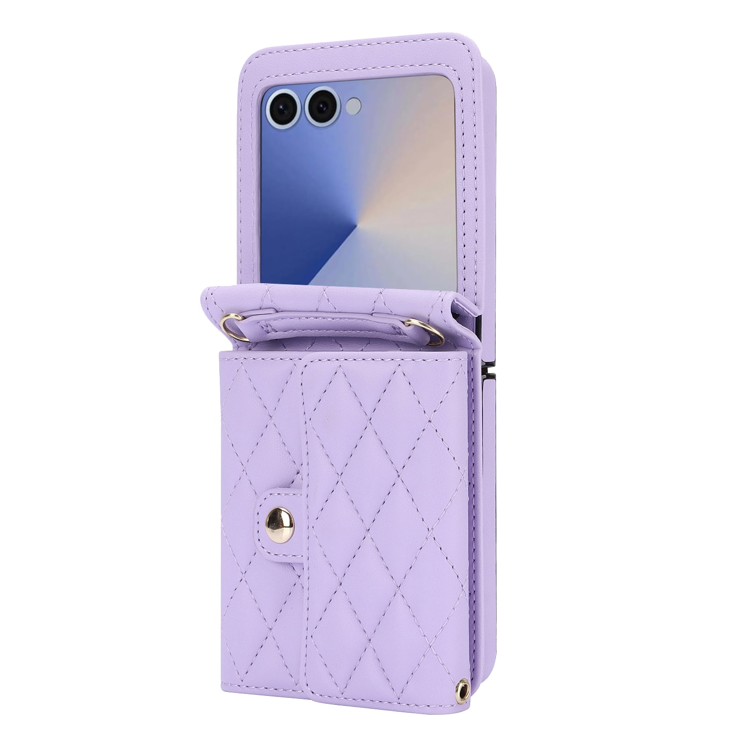 RFID blocking Lommebokveske Samsung Galaxy Z Flip 7 Quilted Lilla