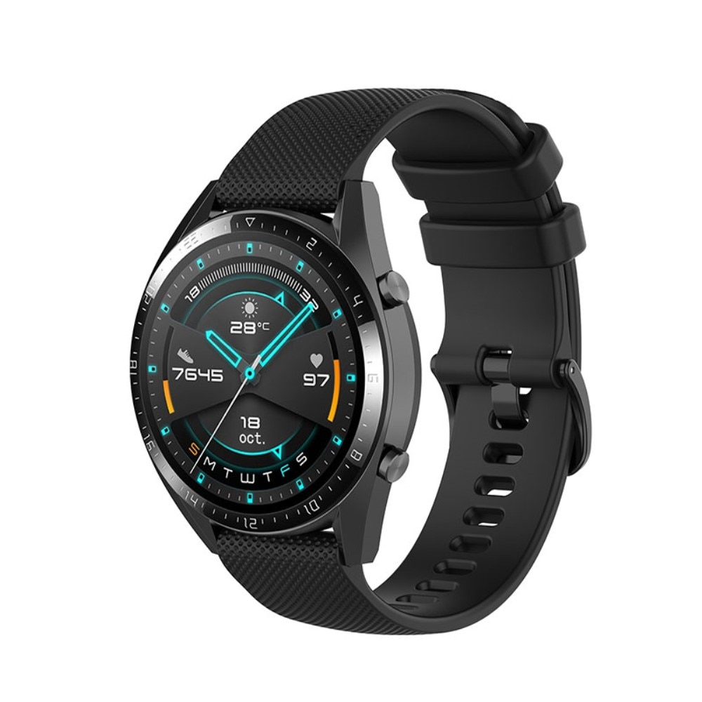 Silikonarmbånd Huawei Watch GT 2/3 42 mm svart