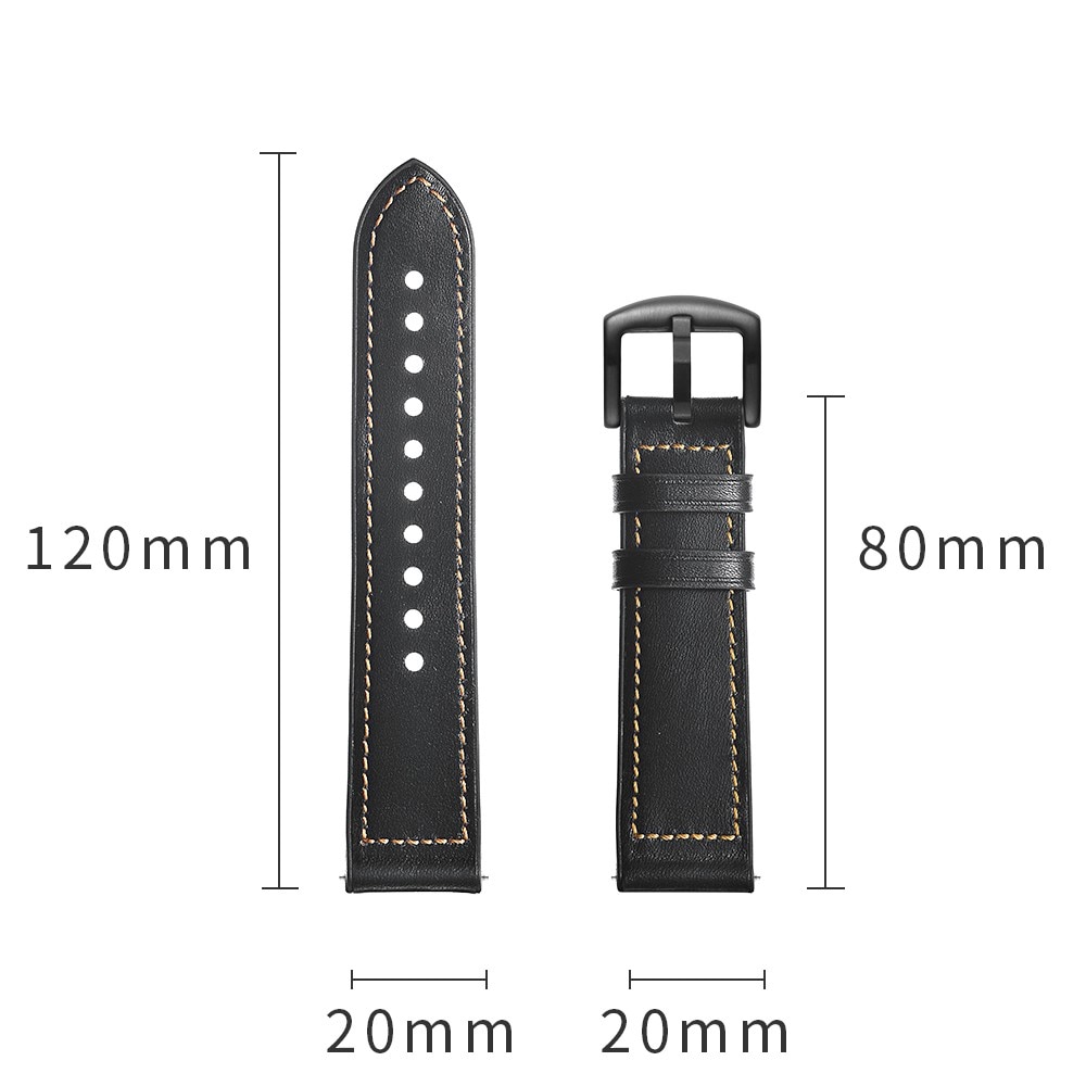 Samsung Galaxy Watch 4 44mm Skinnreim Premium svart