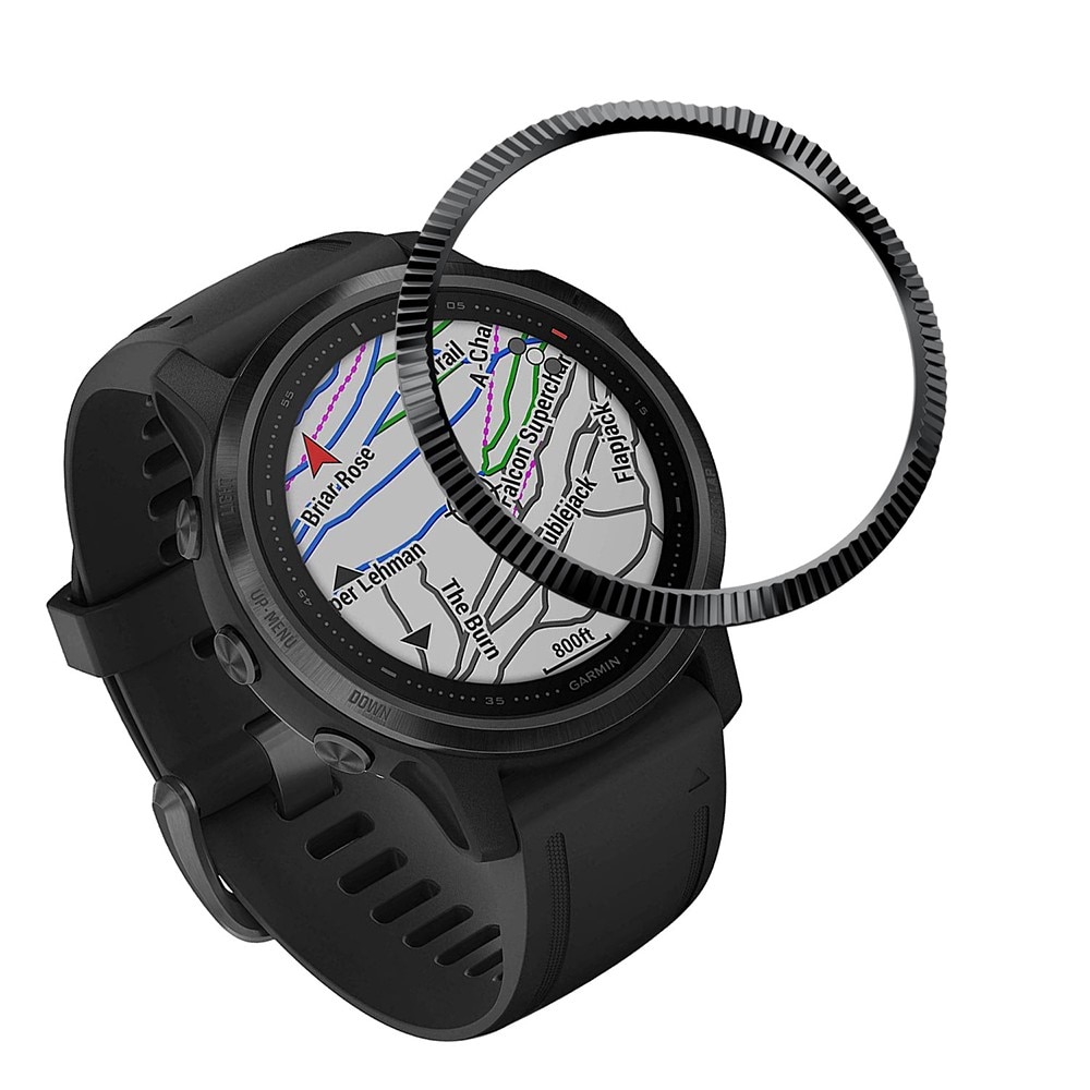 Ramme Fluted Garmin Fenix 6S svart