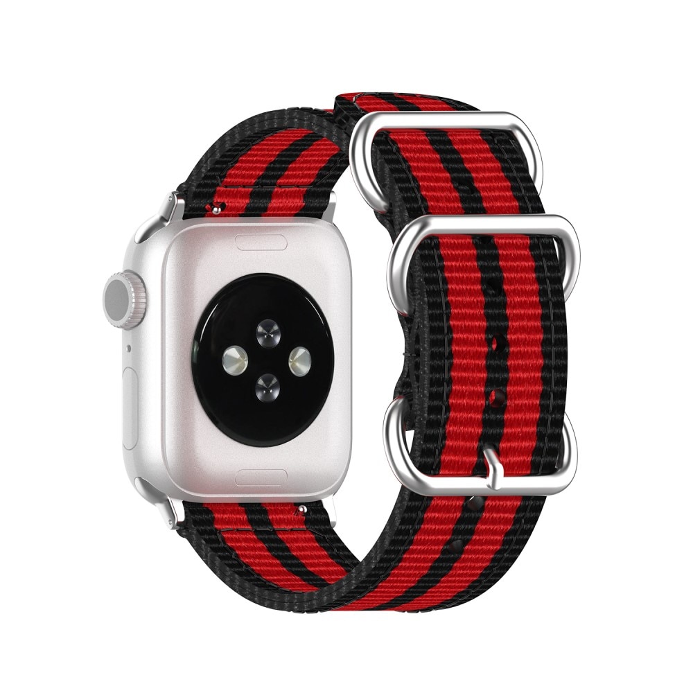 Apple Watch Ultra 2 49mm Nato Reim svart/rød
