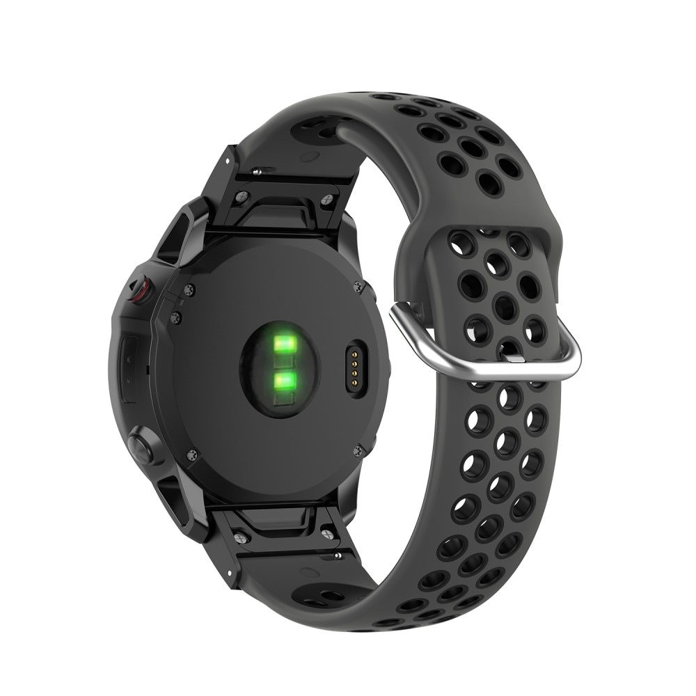 Garmin Fenix 5X/5X Plus Reim Sport Silikon svart