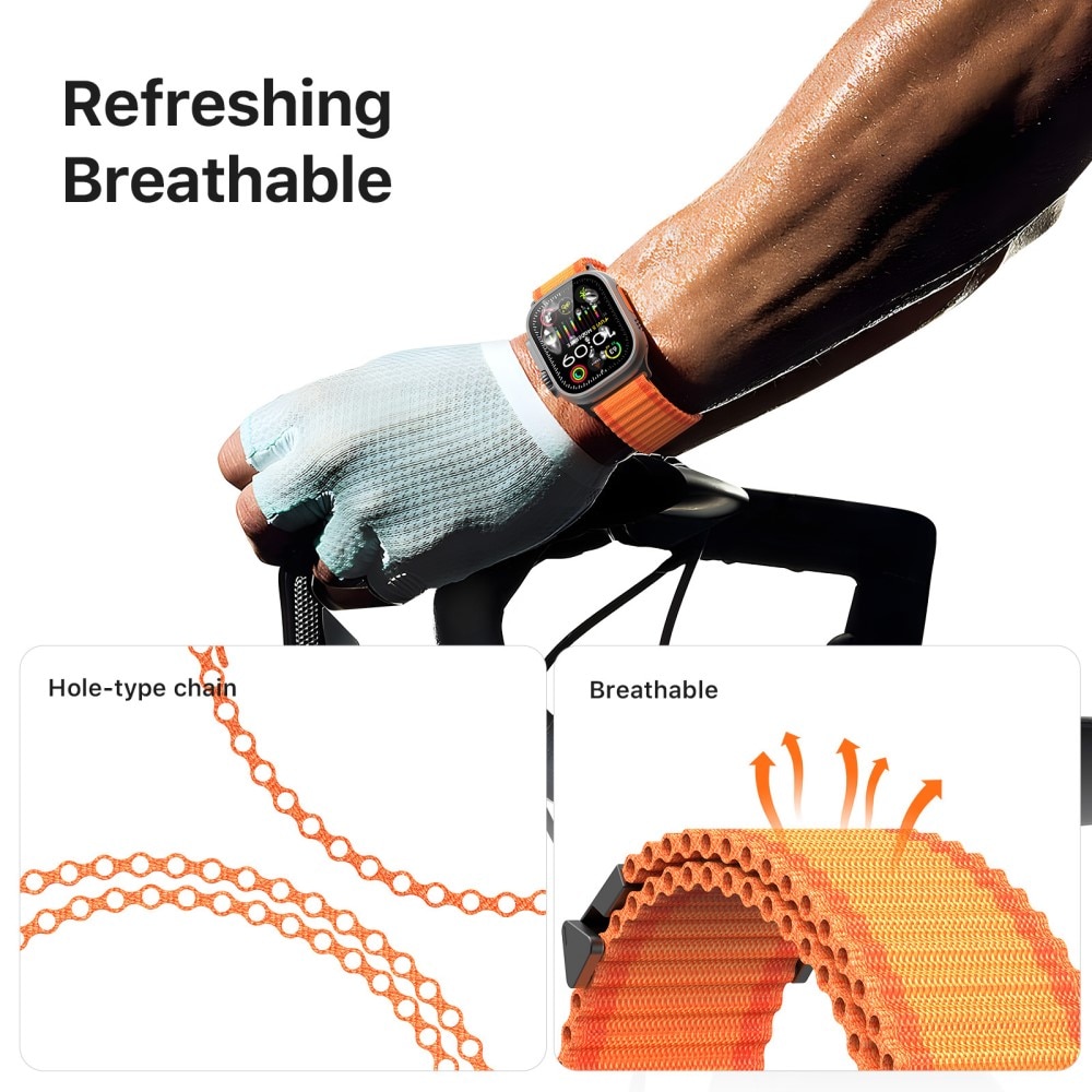 Active Nylon Reim Apple Watch Ultra 49mm 2nd Gen Oransje
