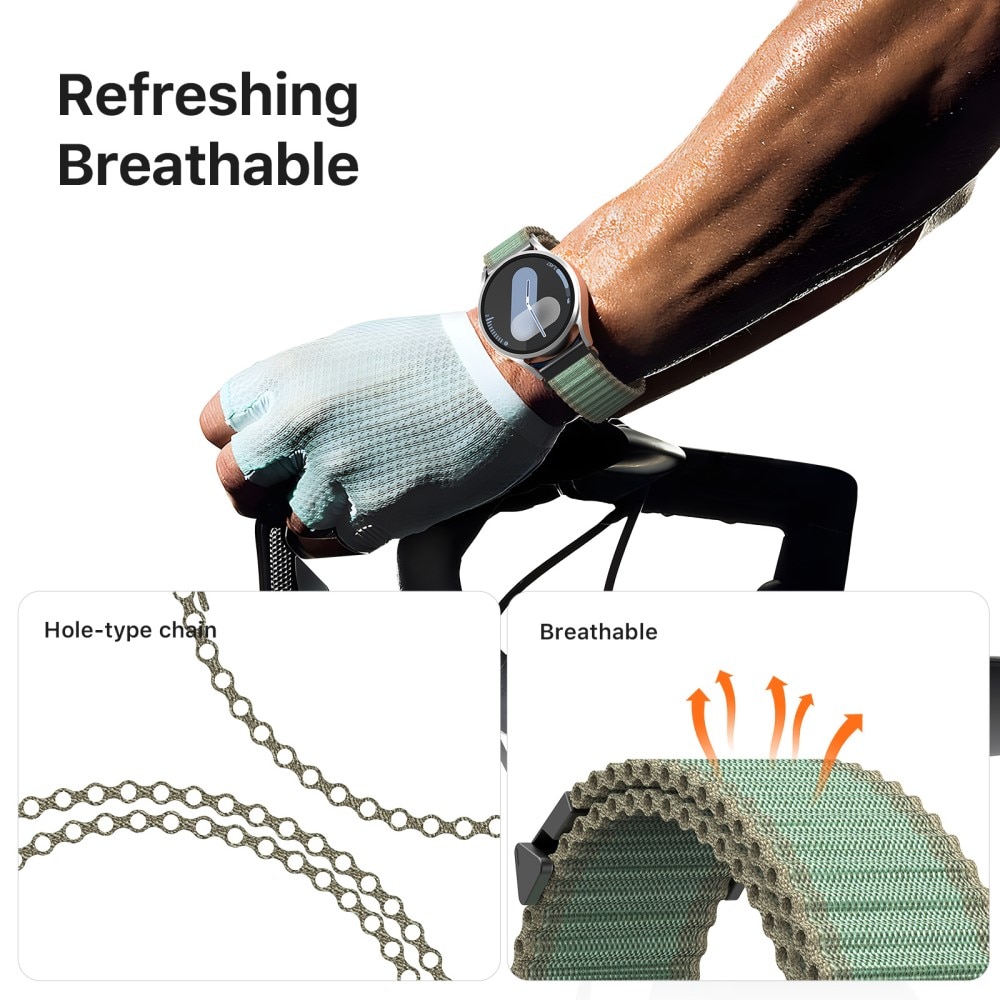 Active Nylon Reim Samsung Galaxy Watch 7 44mm Grønn