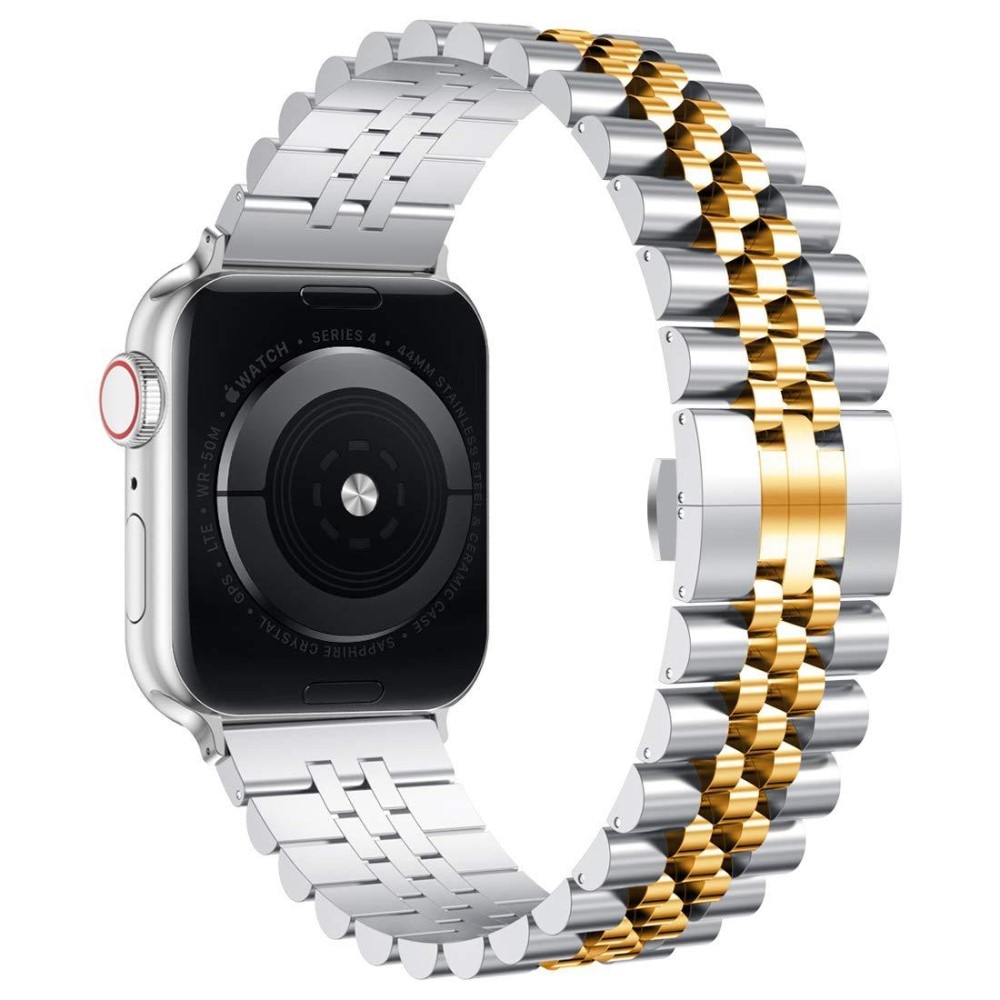Stainless Steel Bracelet Apple Watch 41mm Series 9 sølv/gull