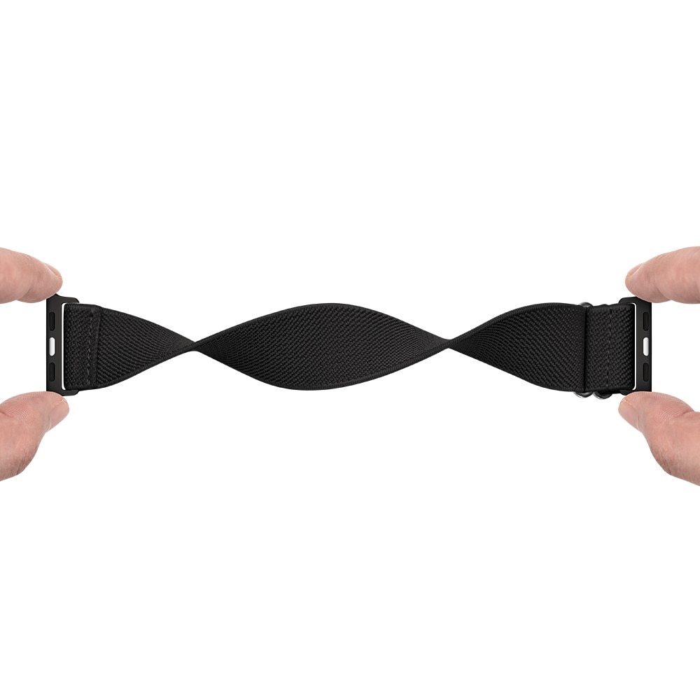 Apple Watch Series 1-3 42mm Elastisk Nylonreim Svart