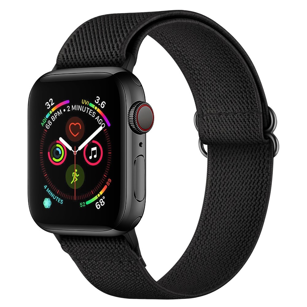 Apple Watch 38/40/41 mm Elastisk Nylonreim svart
