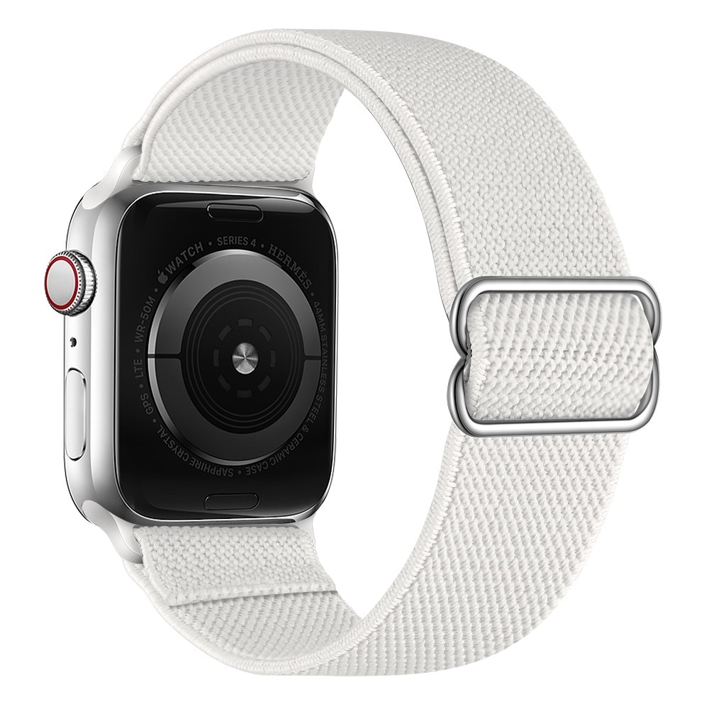 Apple Watch Series 1-3 42mm Elastisk Nylonreim Hvit