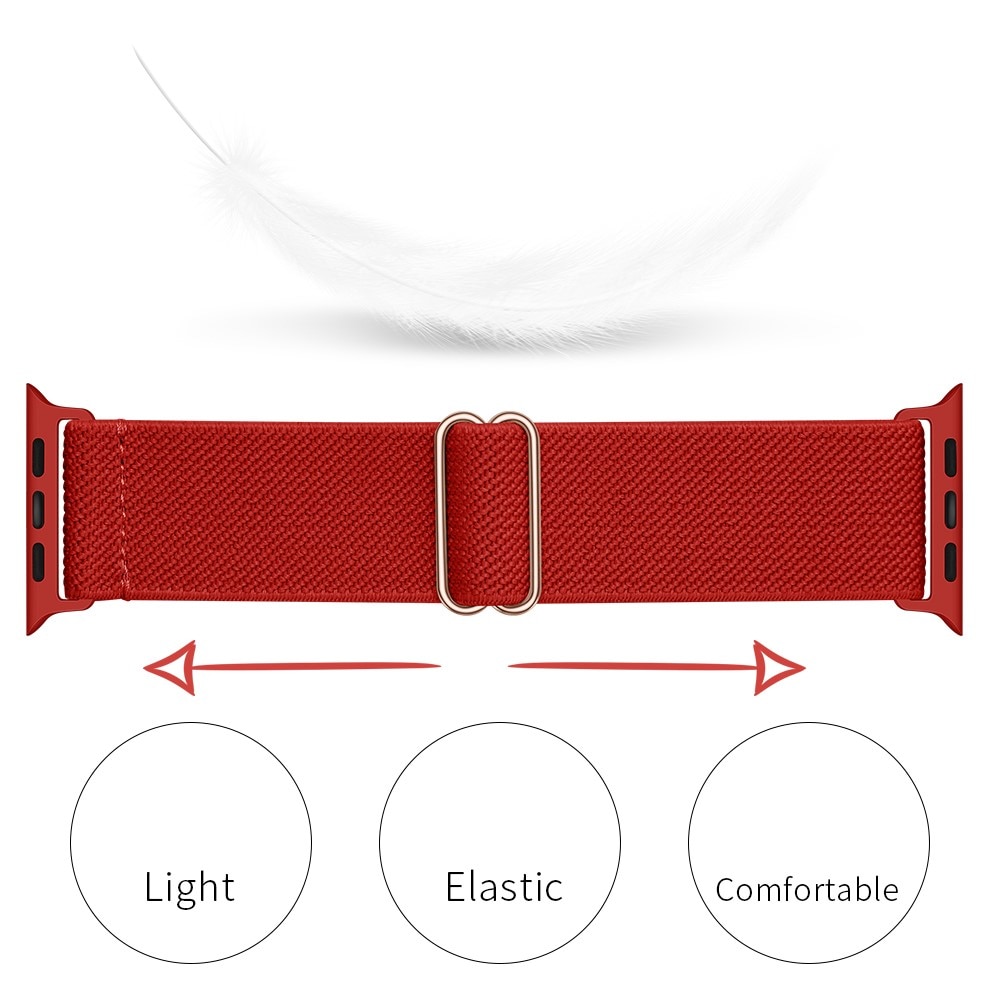 Apple Watch SE 44mm Elastisk Nylonreim rød