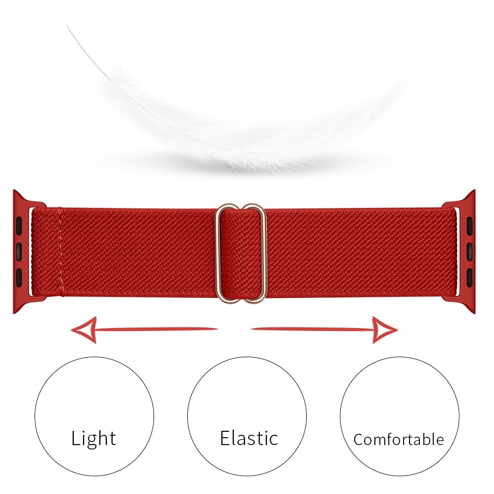 Apple Watch Series 1-3 42mm Elastisk Nylonreim Rød