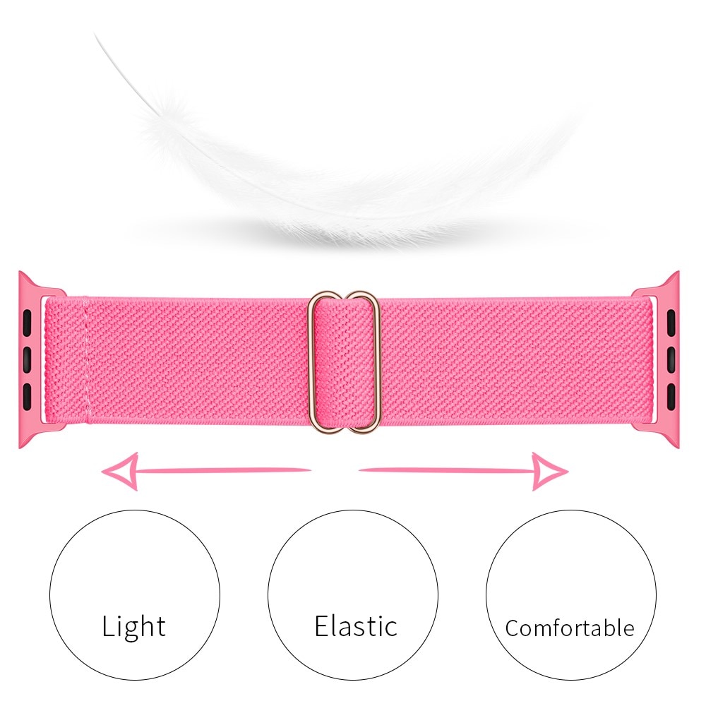 Apple Watch SE 40mm Elastisk Nylonreim fuchsia