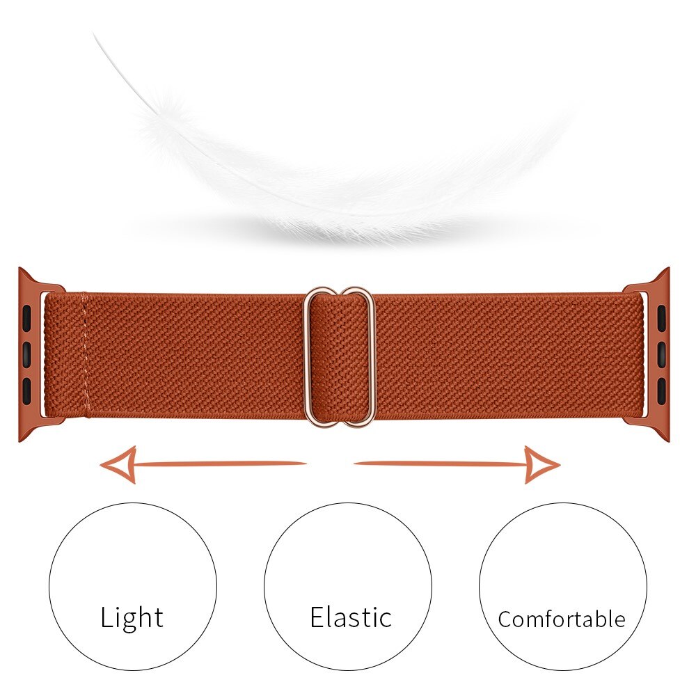 Apple Watch Series 9 41mm Elastisk Nylonreim Brun
