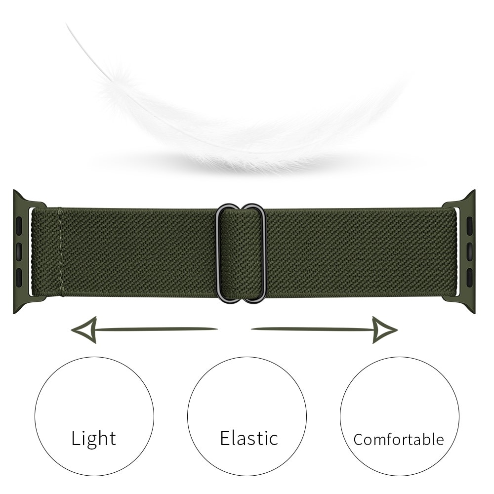 Apple Watch SE 44mm Elastisk Nylonreim grønn