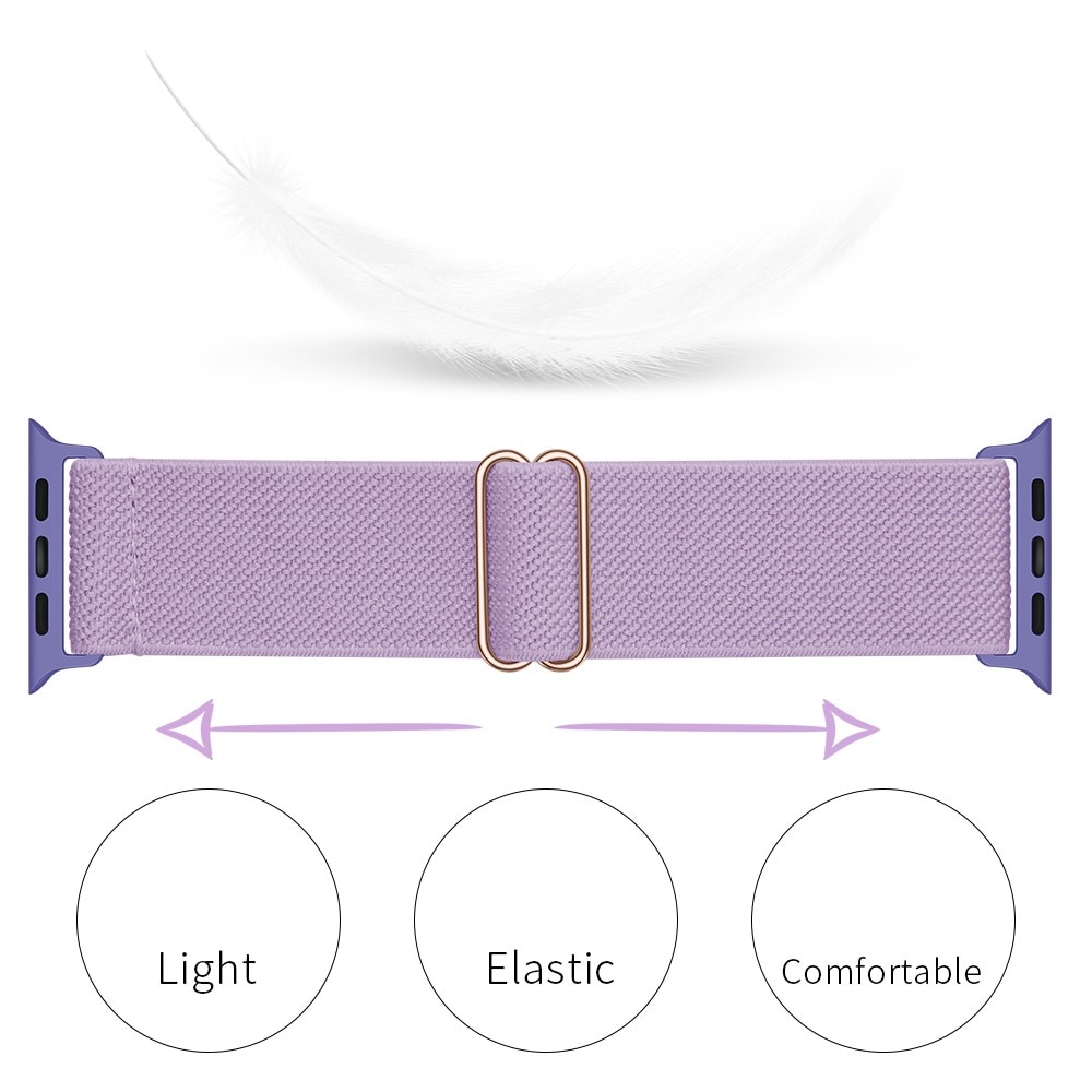 Apple Watch SE 40mm Elastisk Nylonreim lilla