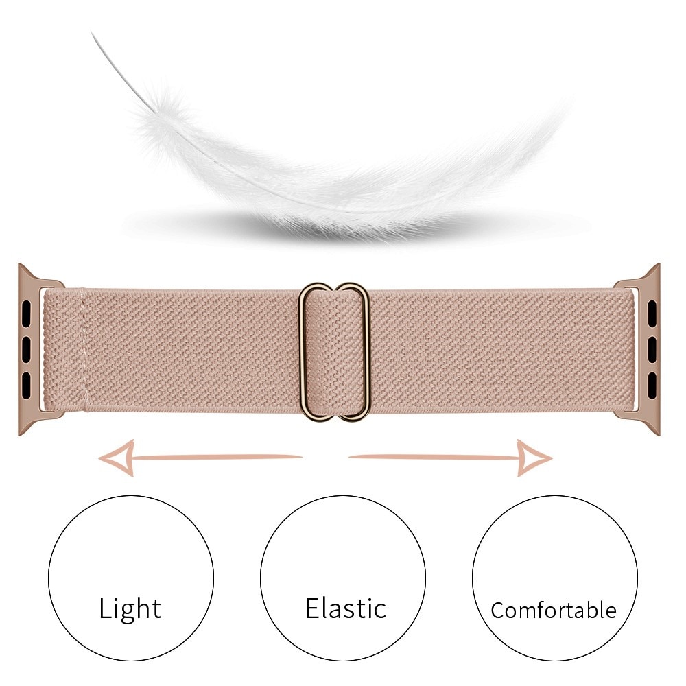 Apple Watch Series 8 41mm Elastisk Nylonreim Beige
