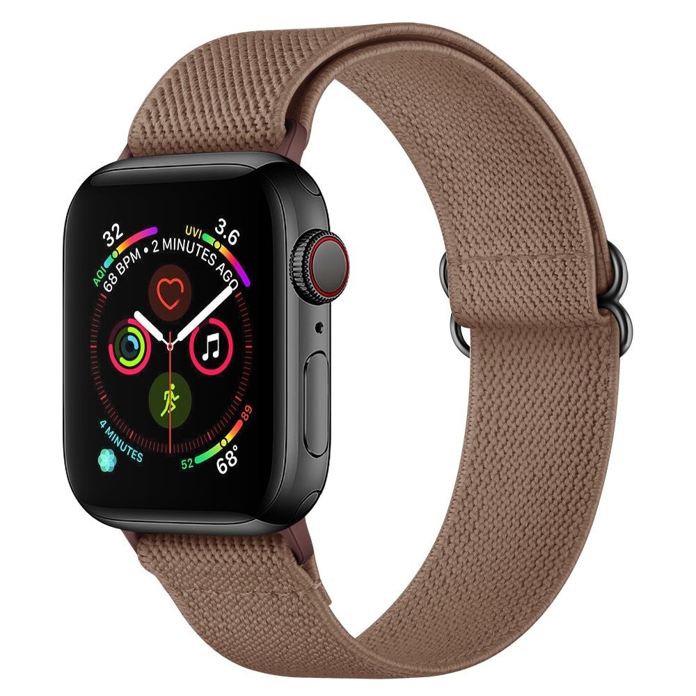 Apple Watch 41mm Series 9 Elastisk Nylonreim brun