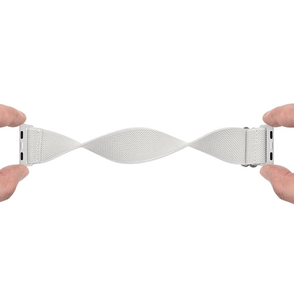 Apple Watch Ultra 49mm Elastisk Nylonreim hvit