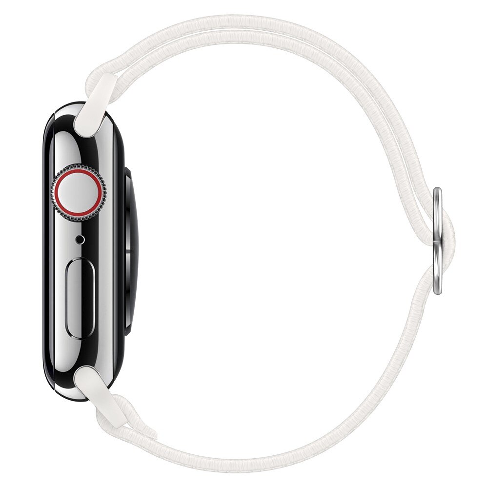 Apple Watch 45mm Series 8 Elastisk Nylonreim hvit