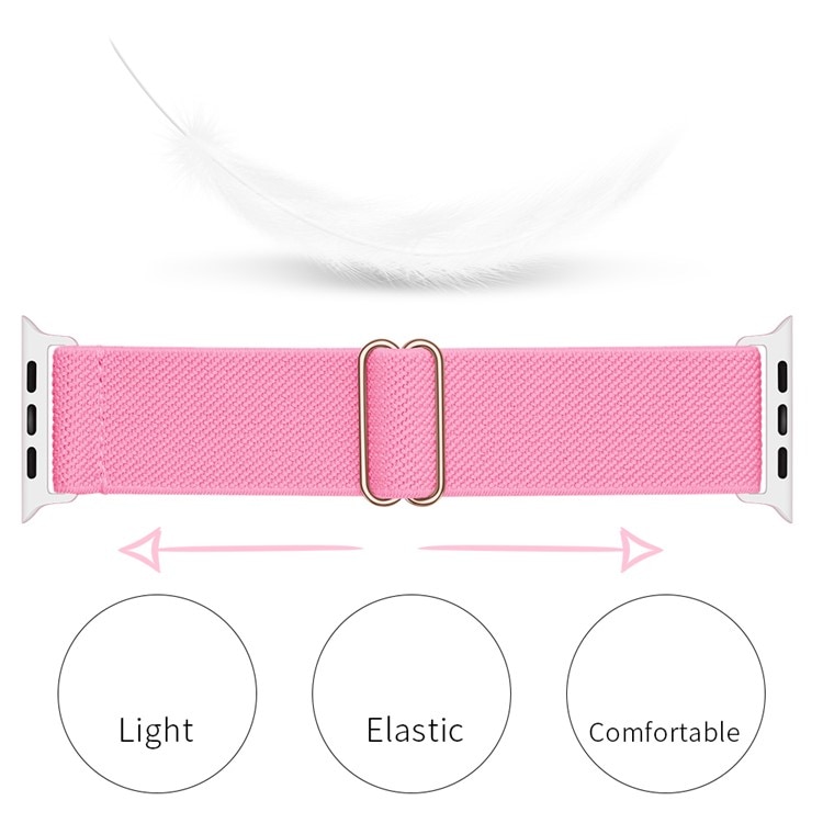 Apple Watch Ultra 49mm Elastisk Nylonreim rosa