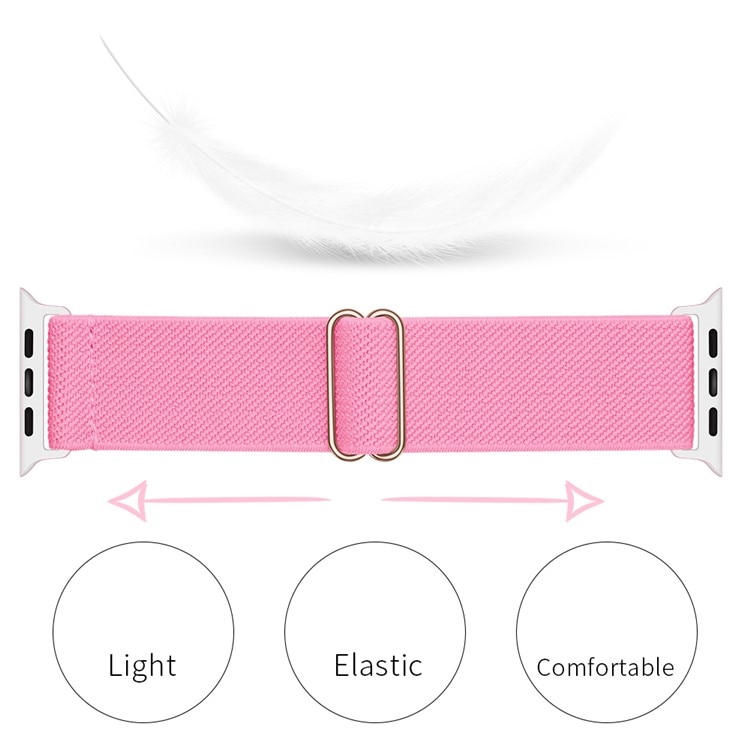 Apple Watch 45mm Series 7 Elastisk Nylonreim rosa