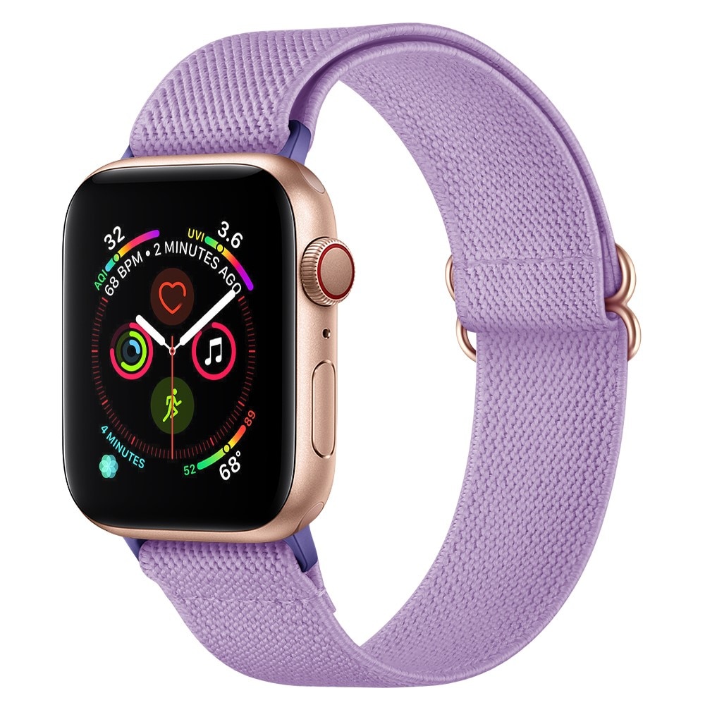 Apple Watch 42/44/45mm Elastisk Nylonreim lilla