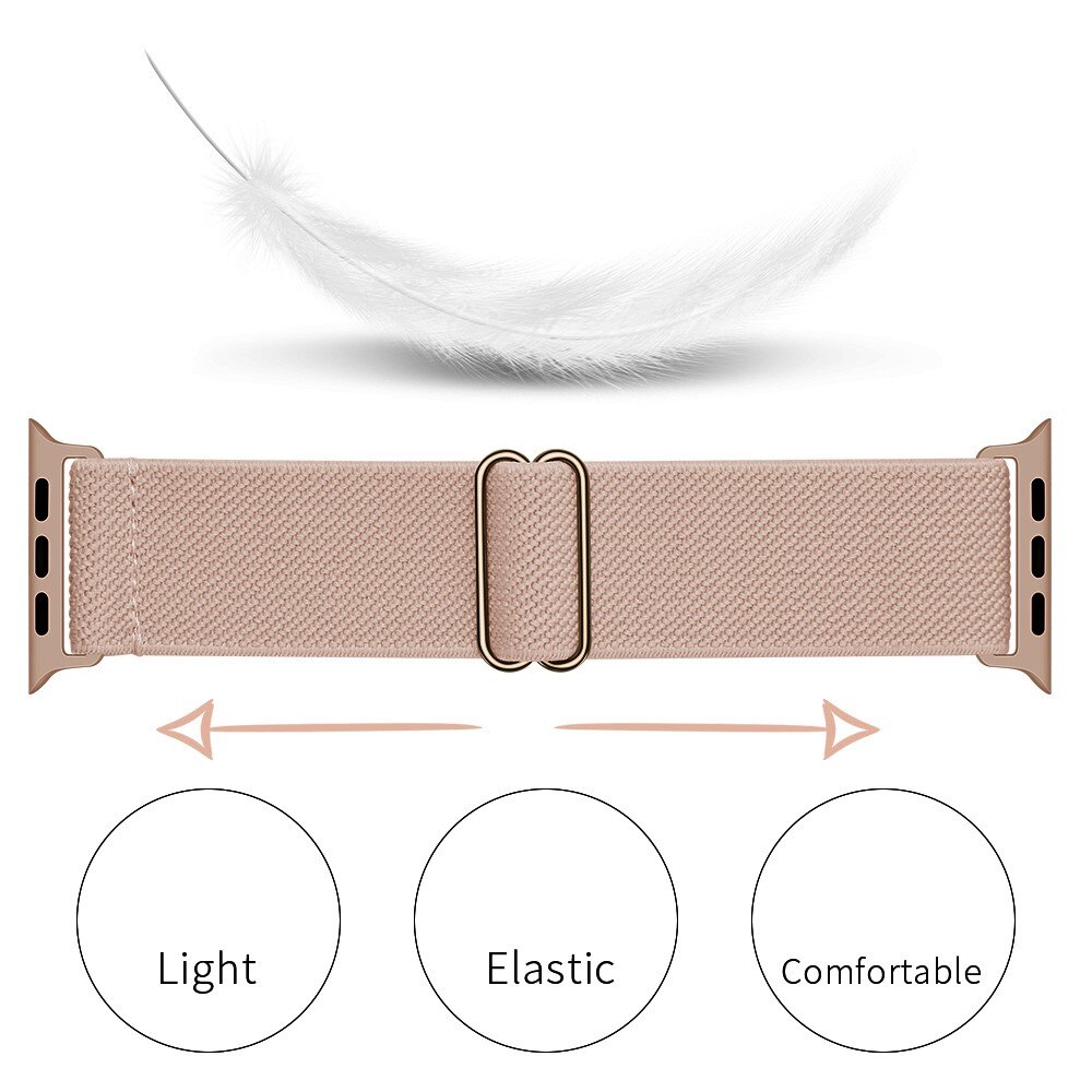 Apple Watch Series 1-3 42mm Elastisk Nylonreim Beige