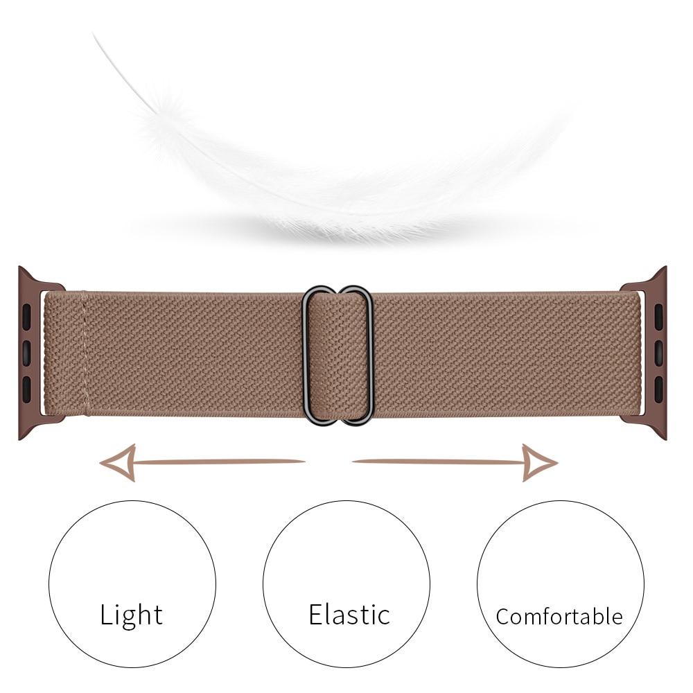 Apple Watch Ultra 49mm Elastisk Nylonreim brun