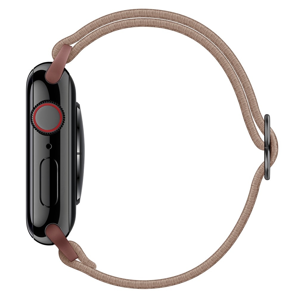 Apple Watch 45mm Series 8 Elastisk Nylonreim brun