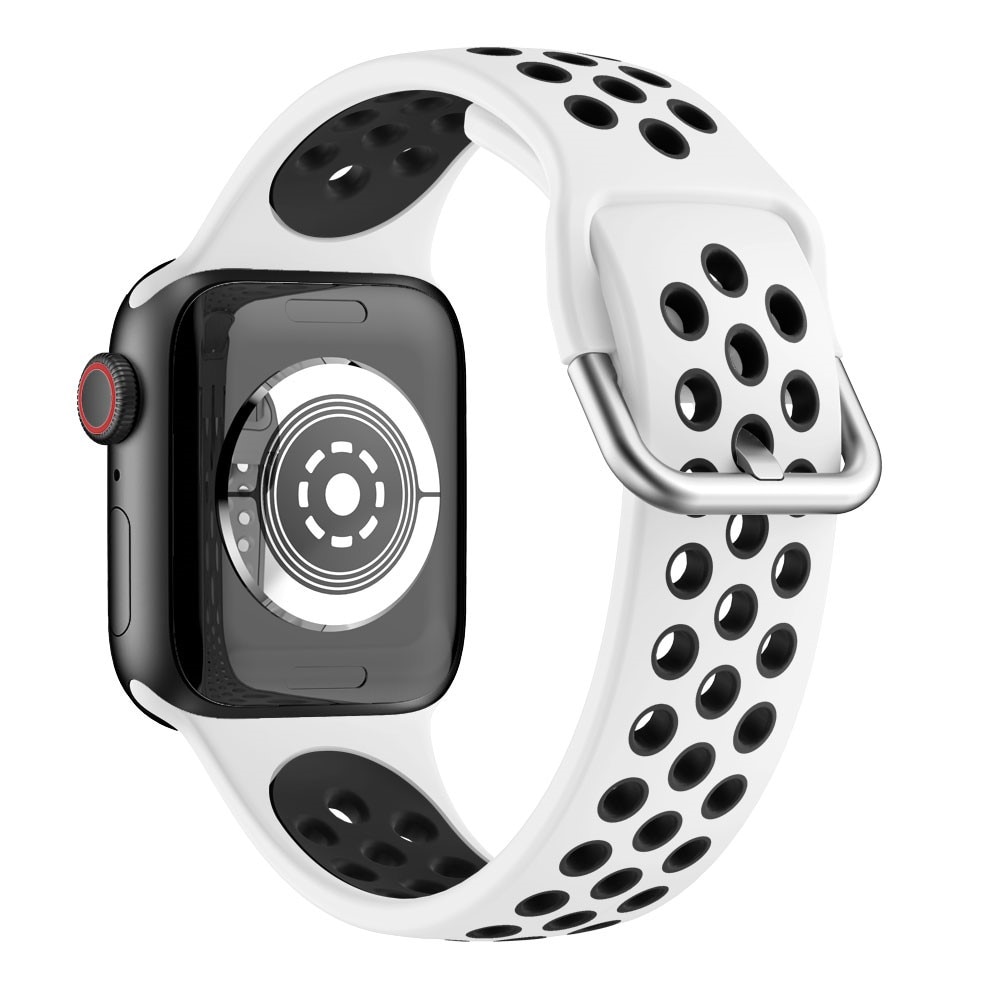 Apple Watch 42/44/45 mm Reim Silikon Sport hvit
