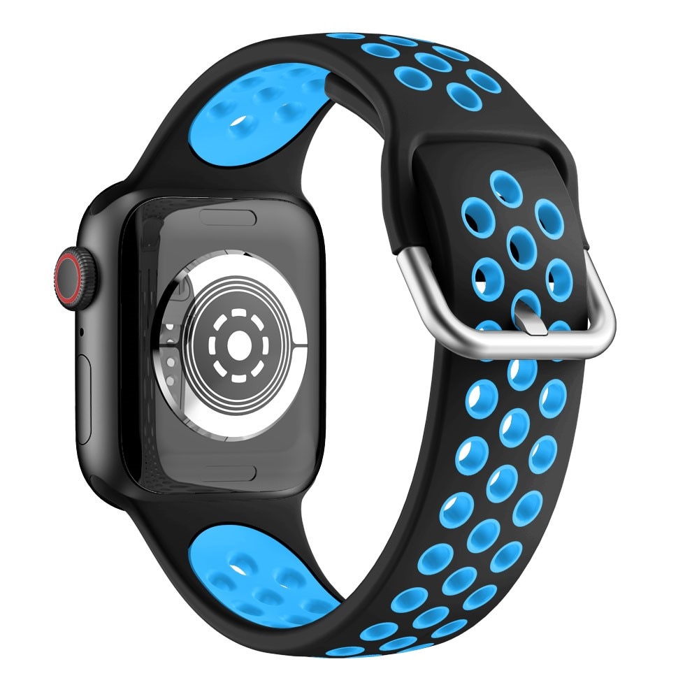 Apple Watch 42/44/45 mm Reim Silikon Sport blå