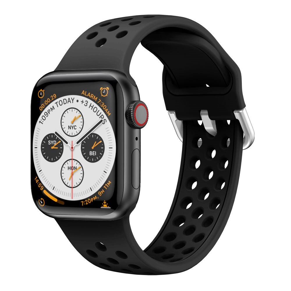 Apple Watch 38/40/41 mm Reim Silikon Sport svart