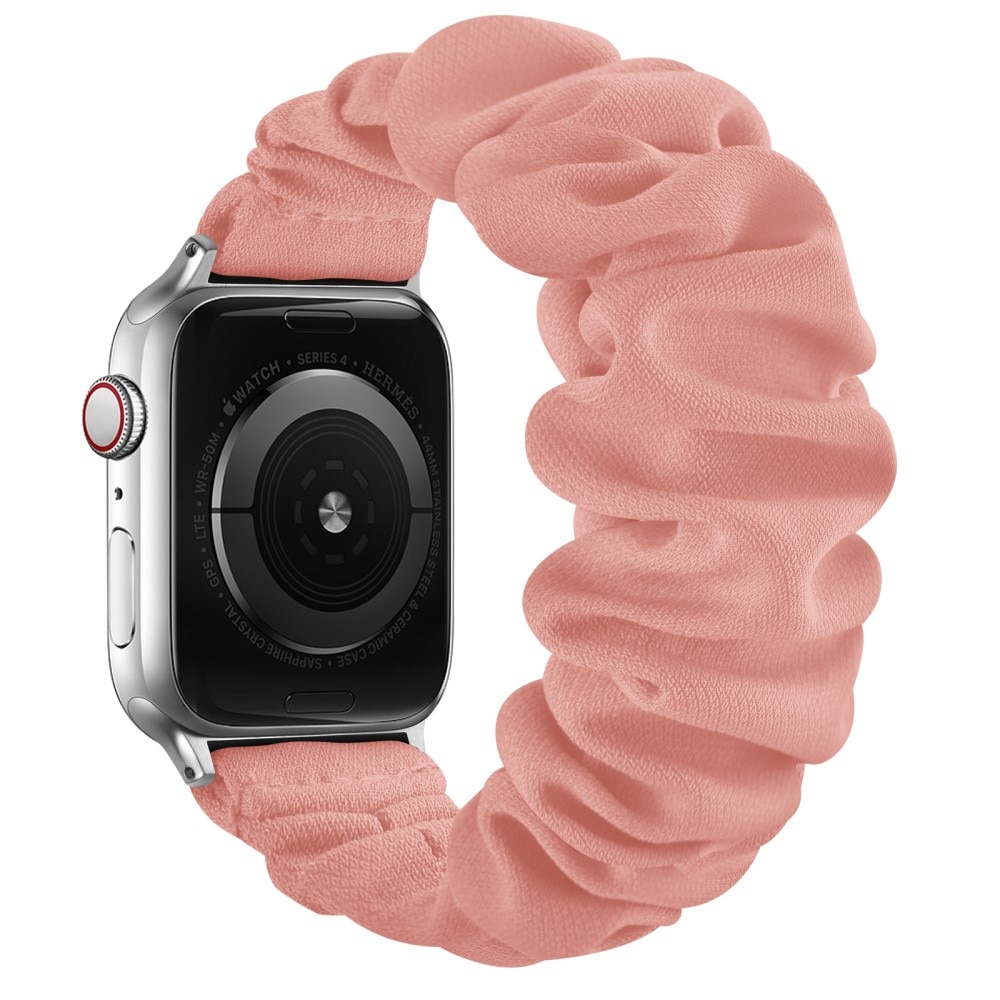 Scrunchie Reim Apple Watch 41mm Series 8 rosa/sølv