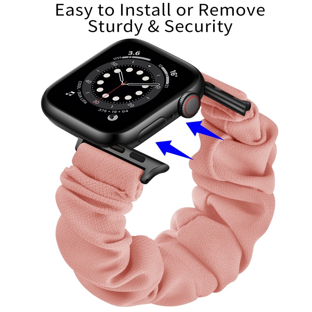 Scrunchie Reim Apple Watch SE 40mm rosa/sølv