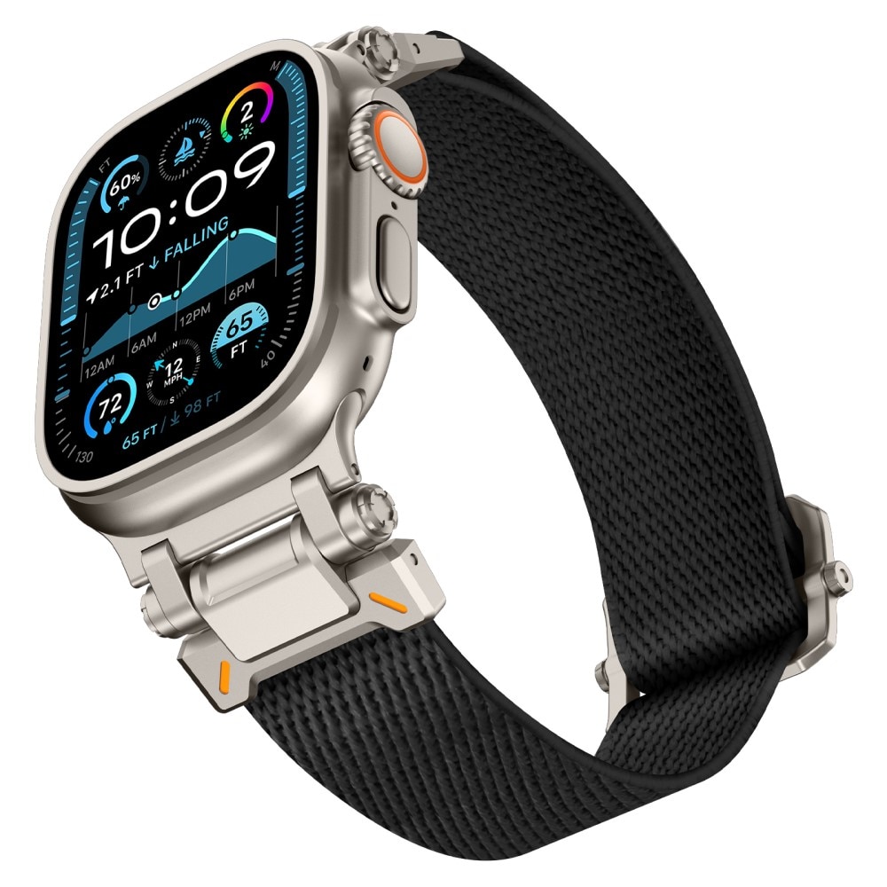 Endure Flex Nylon Strap Apple Watch Series 9 45mm Svart/titan
