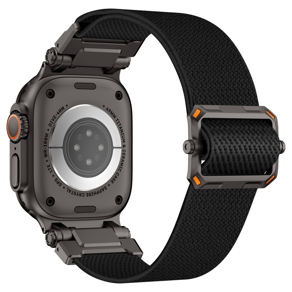 Apple Watch Ultra 49mm 2nd Gen Elastisk Nylonreim Svart