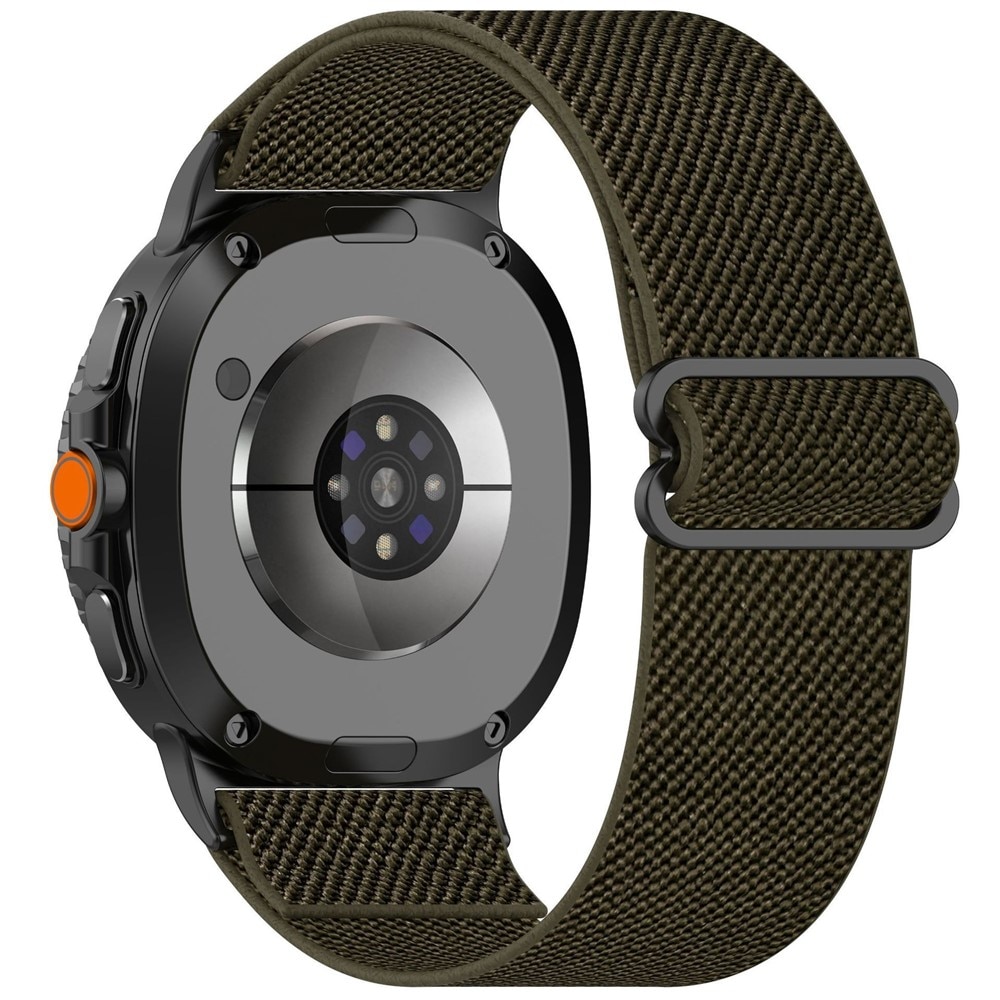 Samsung Galaxy Watch Ultra (2025) Elastisk Nylonreim Mørk grønn