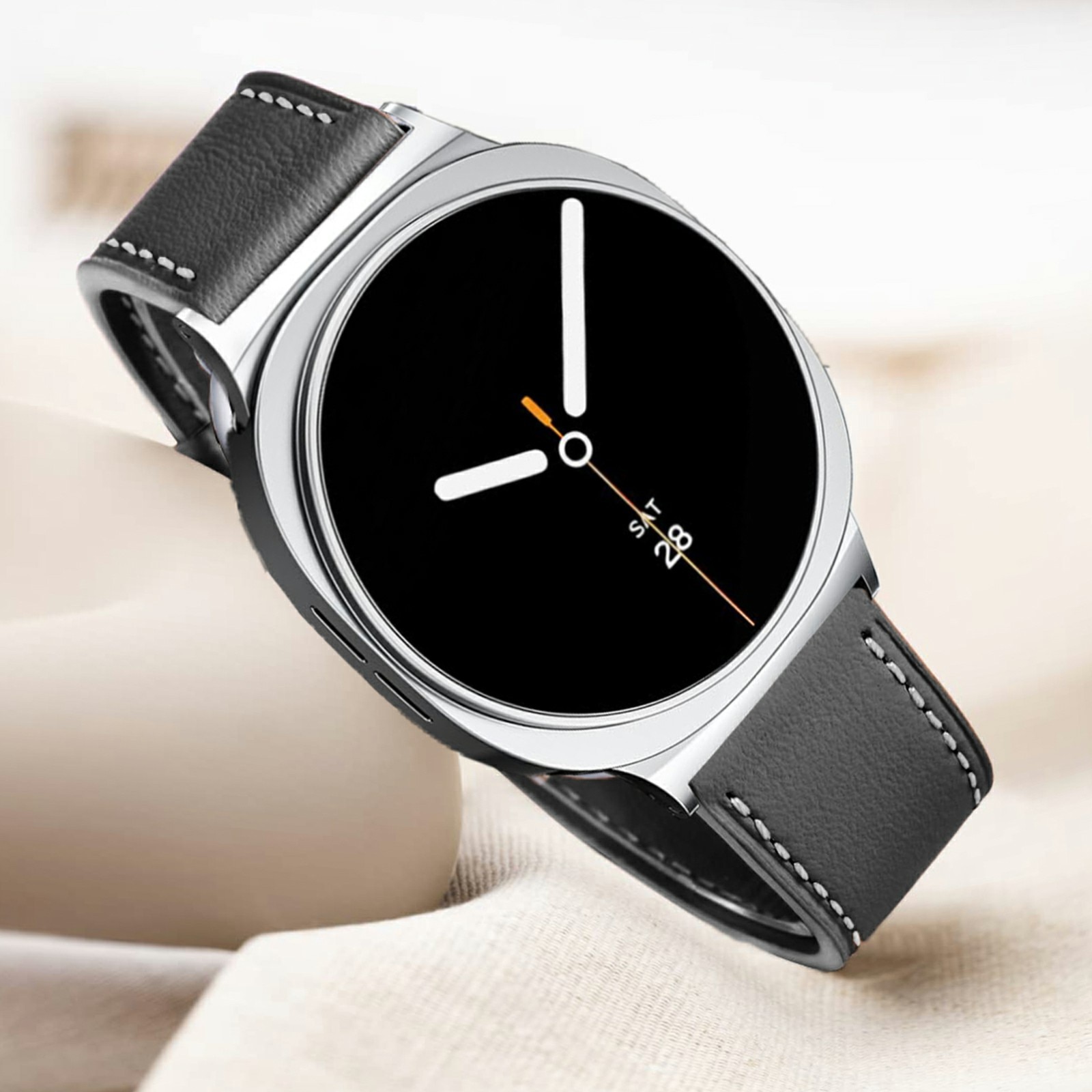 Samsung Galaxy Watch 8 44mm Reim Lær Svart