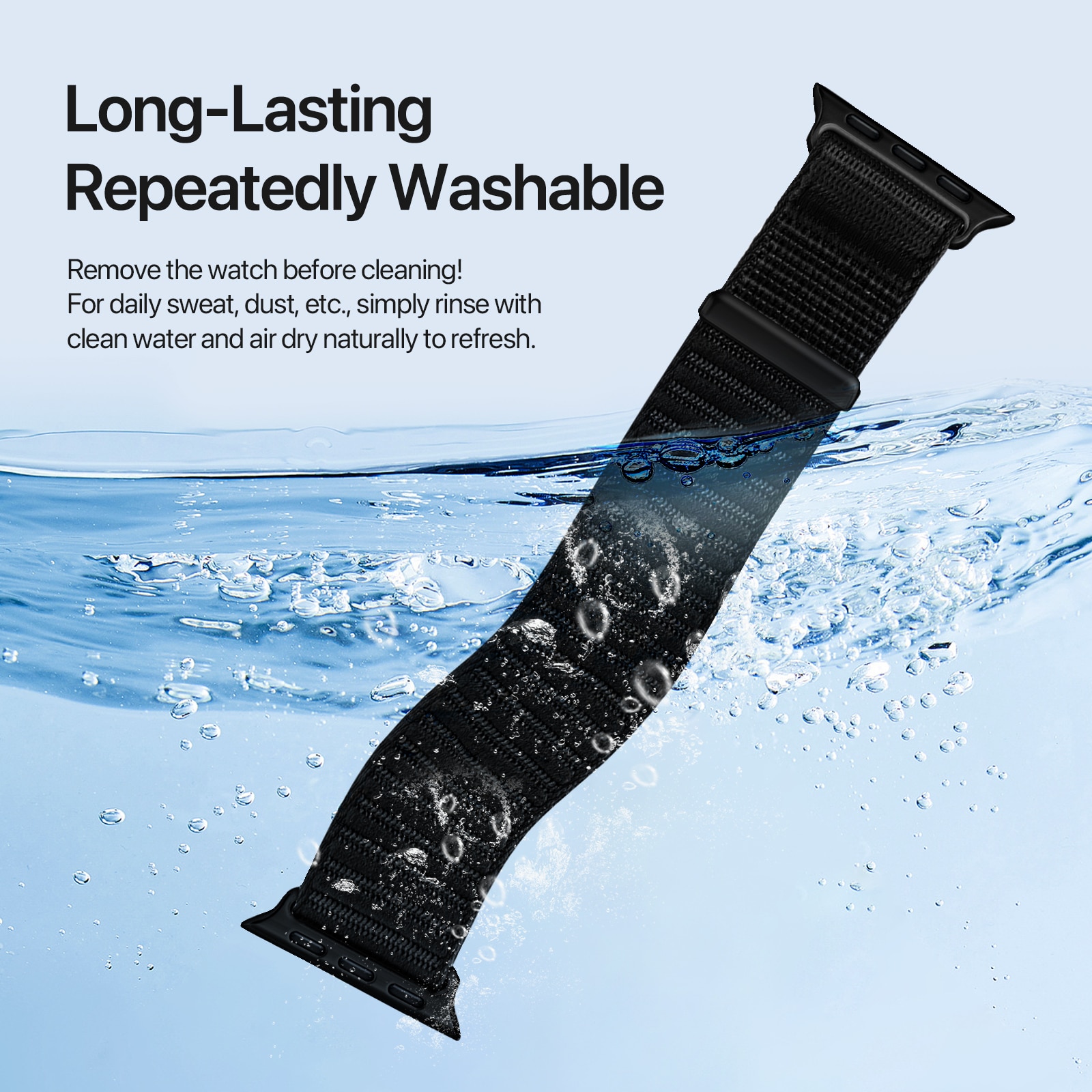 Nylon Reim Apple Watch Series 8 41mm Svart