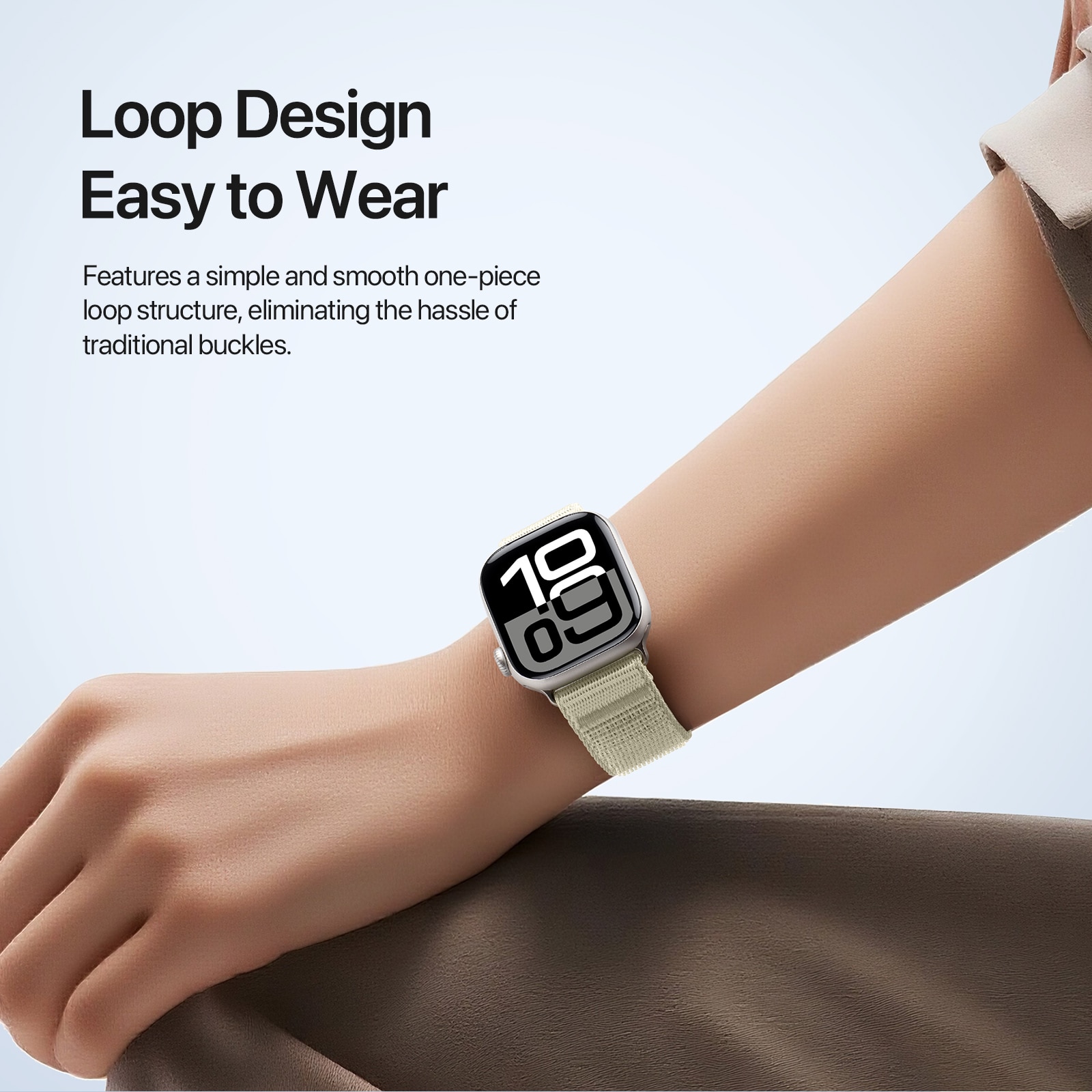 Nylon Reim Apple Watch Series 9 41mm Hvit