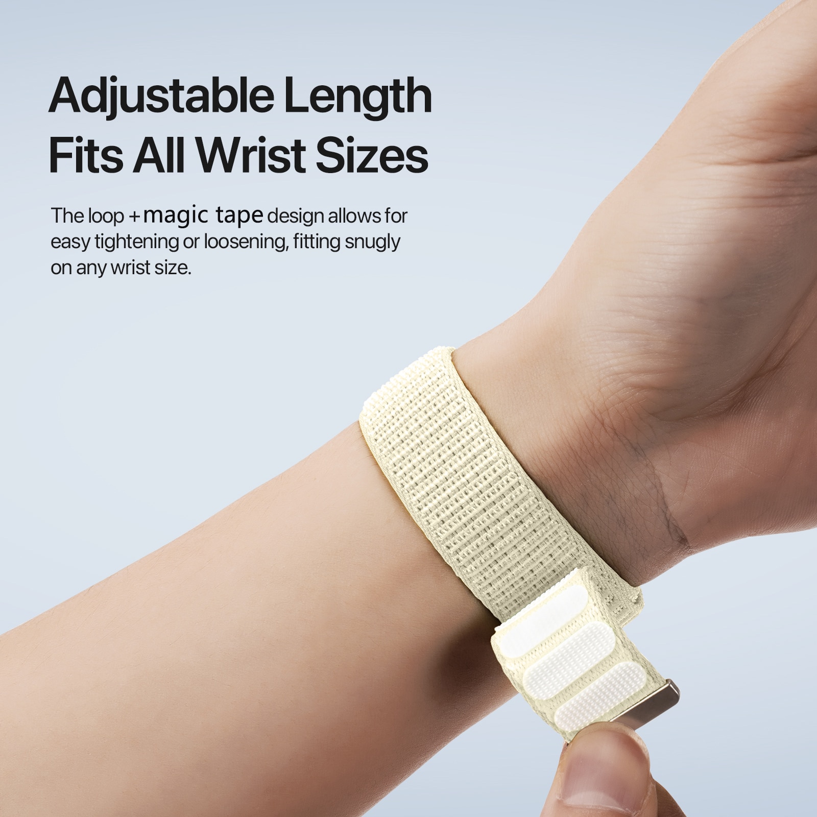 Nylon Reim Apple Watch Series 9 41mm Hvit