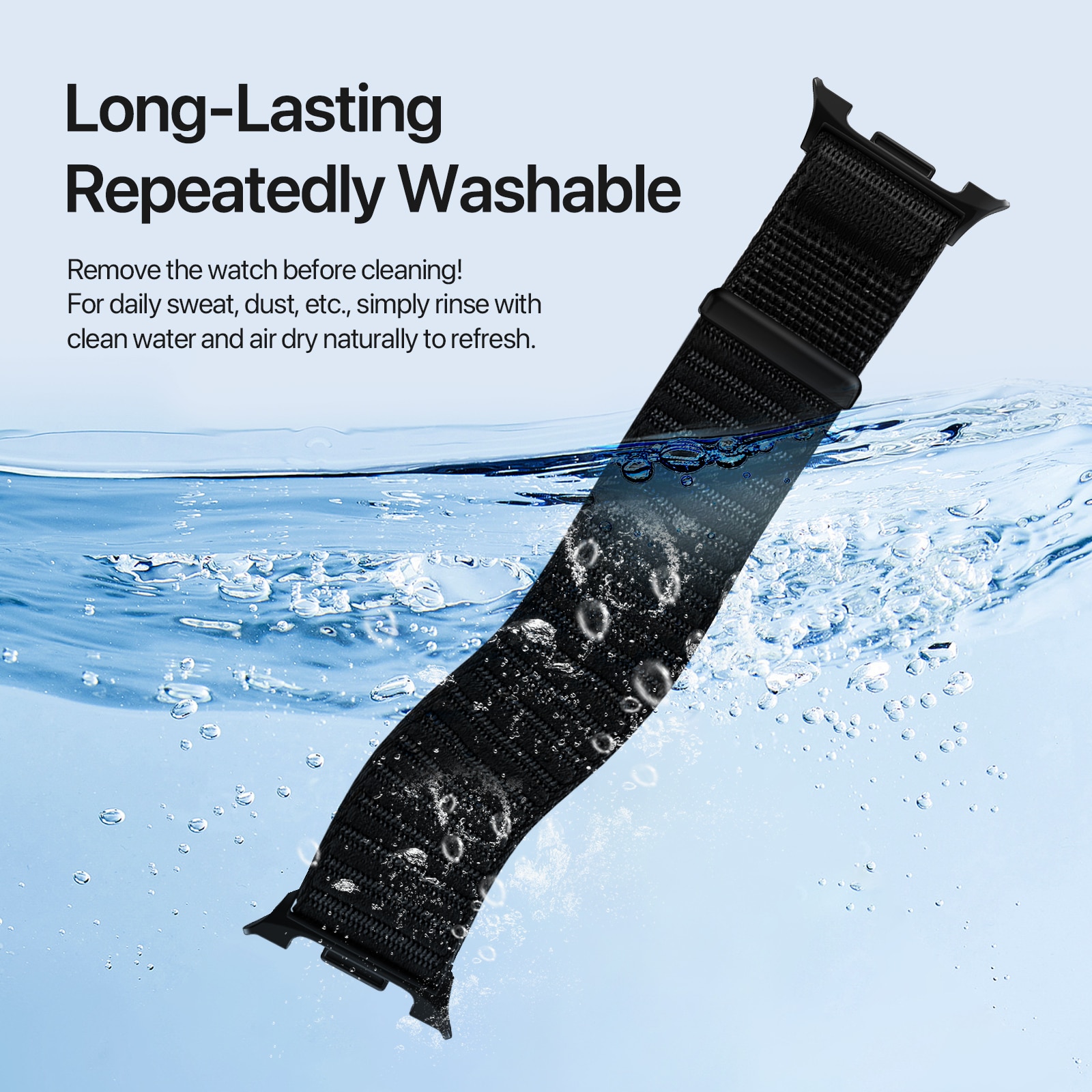 Nylon Reim Samsung Galaxy Watch 8 40mm Svart