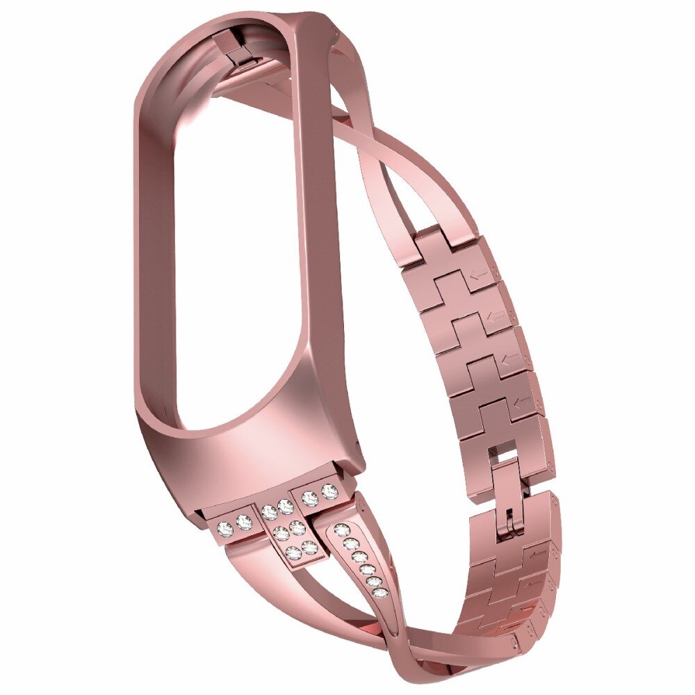 Crystal Bracelet Xiaomi Mi Band 5/6 rosa gull