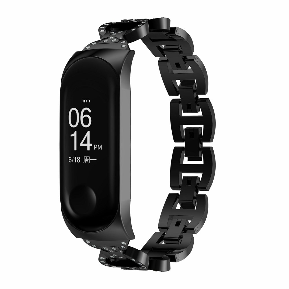 Rhinestone Bracelet Xiaomi Mi Band 5/6 Black